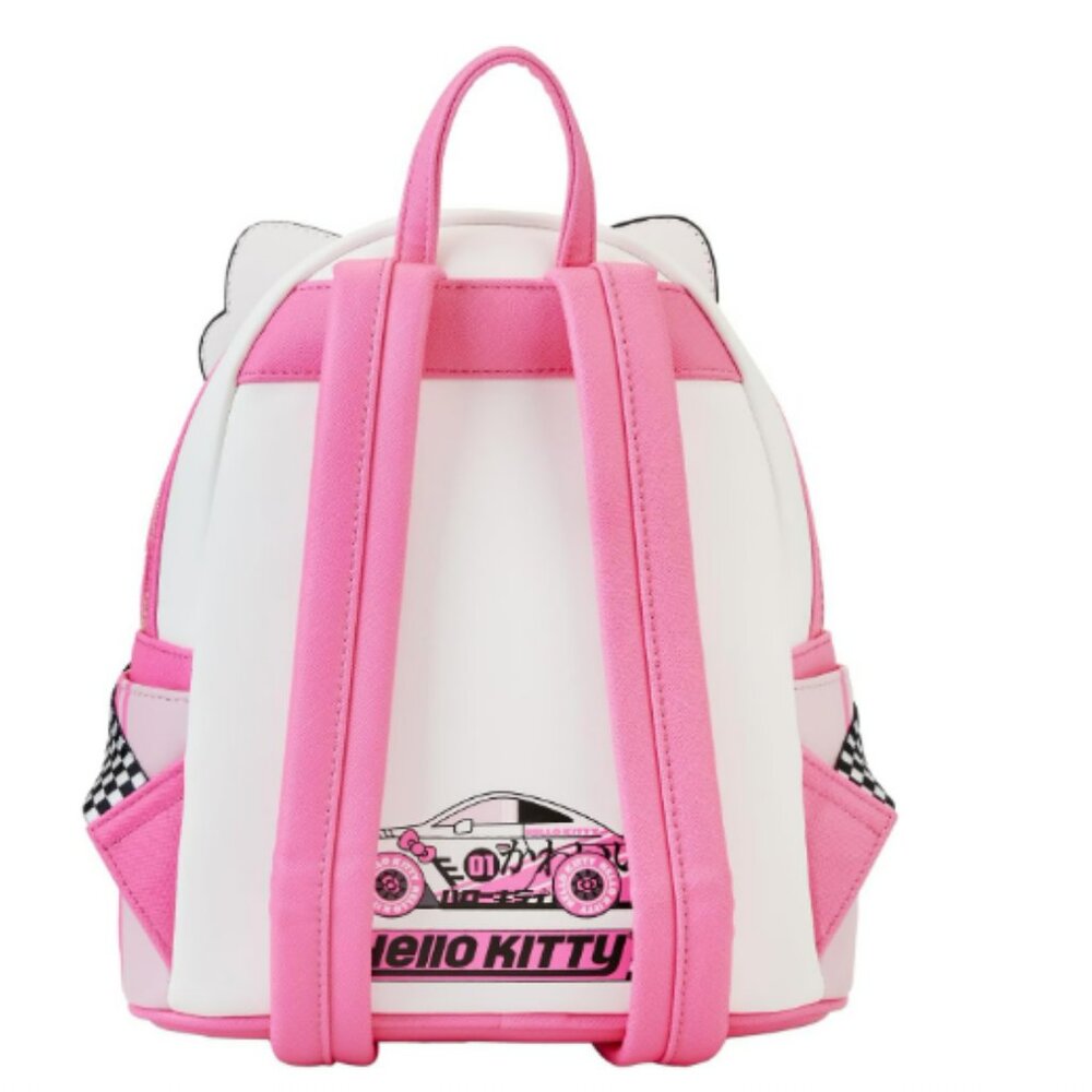New Loungefly Hello Kitty Tokyo Speed Racer Cosplay Mini Backpack - Picture 2 of 5
